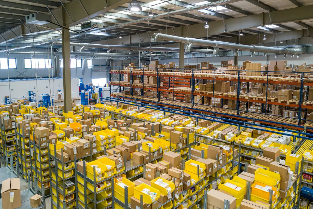 Interior of a commercial warehouse